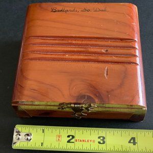 Vintage Small Box w/ Brass Latch & Hinges